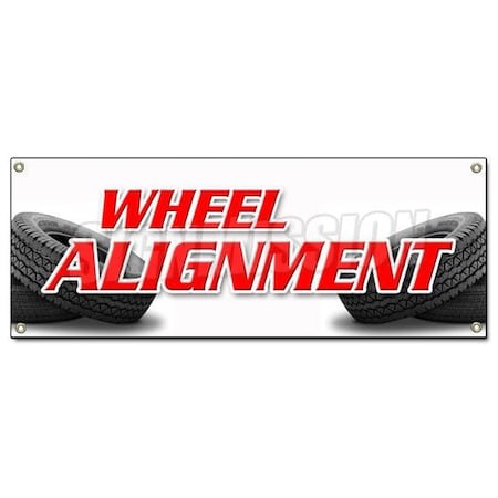 Signmission WHEEL ALIGNMENT BANNER SIGN tire fix repair align auto car repair a/c ac B-Wheel Alignment